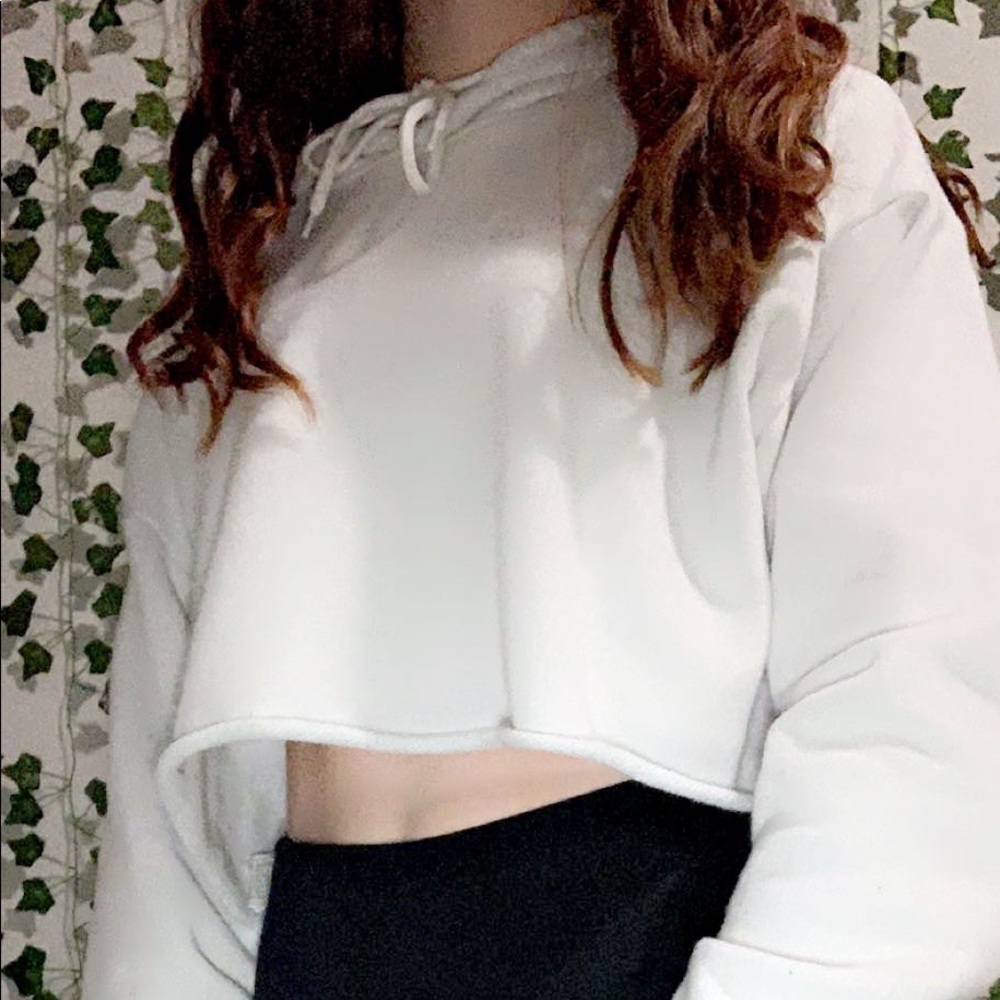 cropped sweatshirt